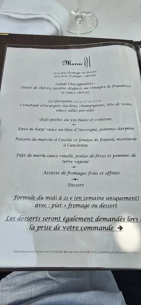 Menu_Auberge de l'Ecluse_Cours-les-Barres_image_3