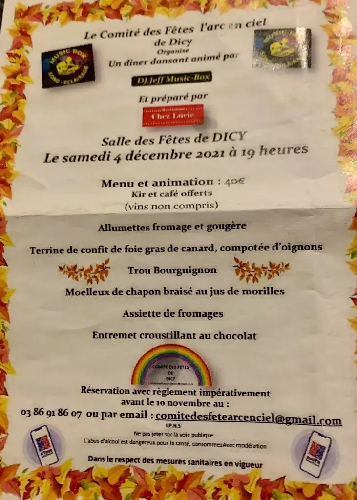 Menu_Restaurant Chez Lucie_Puisaye_image_1