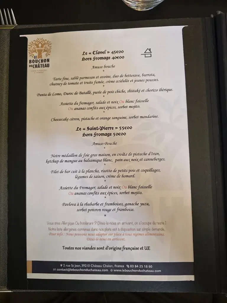 Menu_Le Bouchon du Chateau_Château-Chalon_image_2