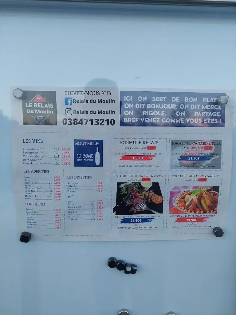 Menu_Le Relais Du Moulin_Monteplain_image_1