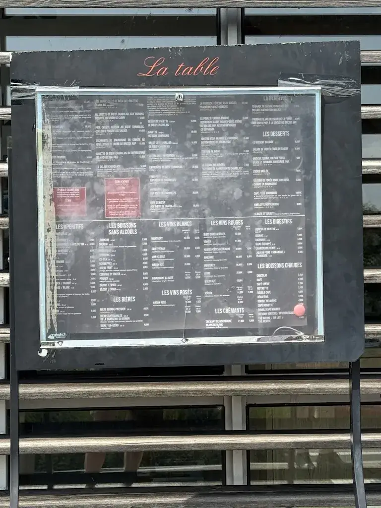 Menu_Restaurant La Table_Charolles_image_1