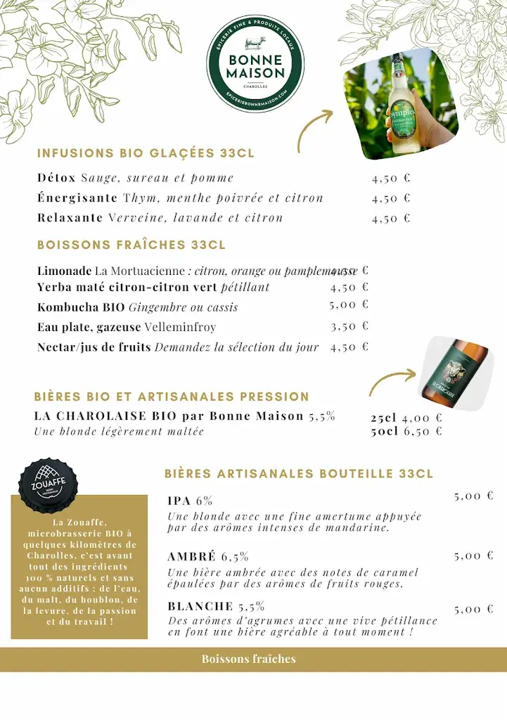 Menu_Bonne Maison : épicerie fine, bar-terrasse, caviste, idées cadeaux_Charolles_image_4