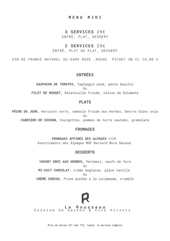 Menu_Restaurant Grenoble / Le Pont de Claix - Le Rousseau_Pont-de-Claix_image_2