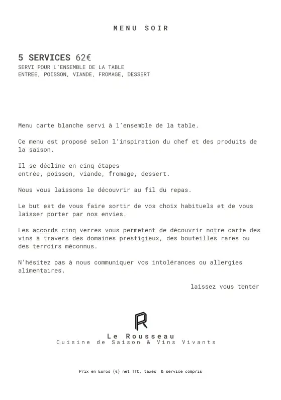 Menu_Restaurant Grenoble / Le Pont de Claix - Le Rousseau_Pont-de-Claix_image_3