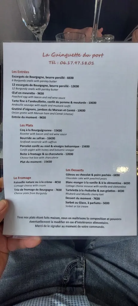 Menu_La Guinguette du Port_Châtillon-en-Bazois_image_3