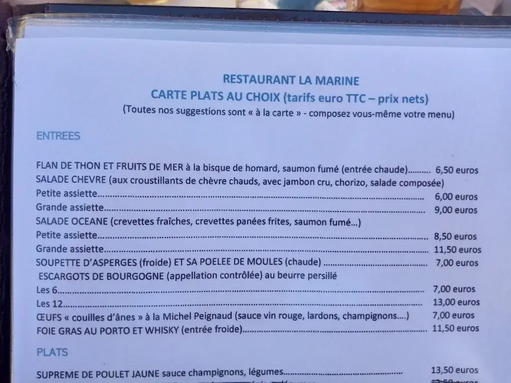 Menu_La Marine_Bazolles_immagine_1