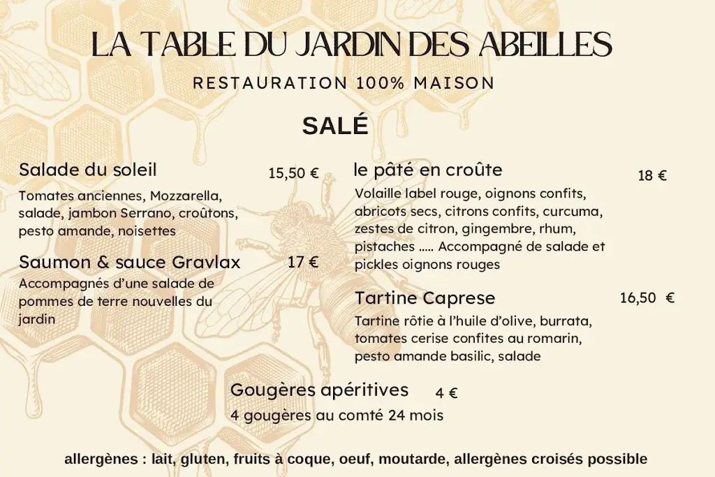 Menu_La table du jardin des abeilles_Bazolles_image_1