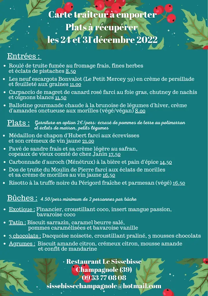 Menu_Restaurant Le Sissebisse_Champagnole_image_1