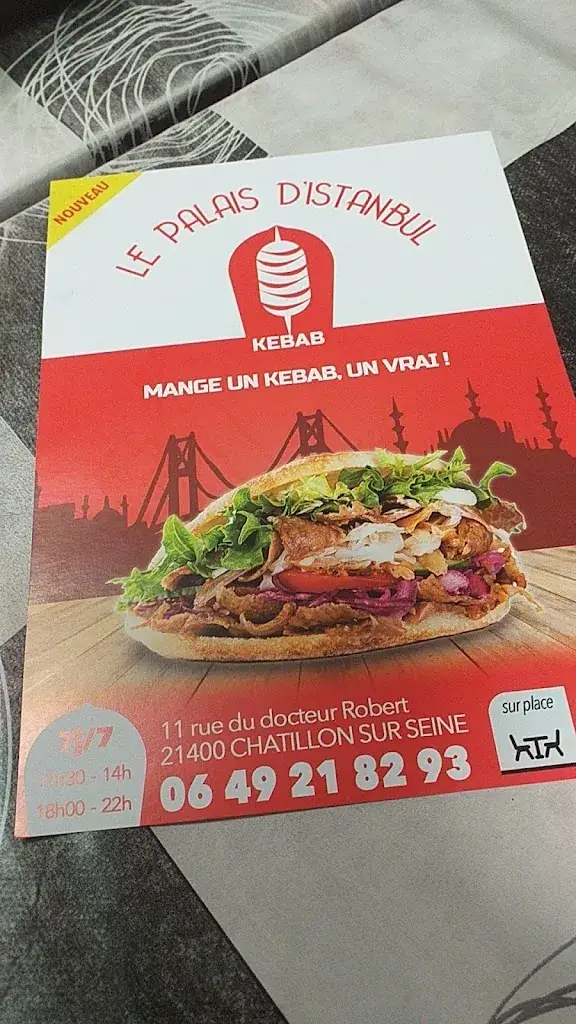 Menu_PALAIS D'ISTANBUL _Châtillon-sur-Seine_image_4