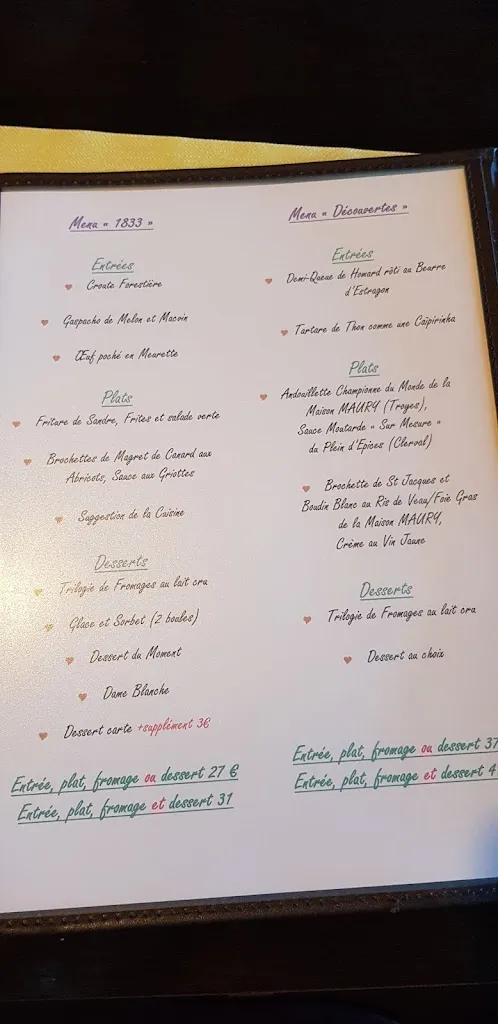 Menu_La Bonne Auberge_Clerval_image_1