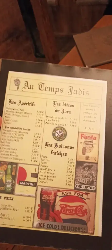 Menu_Au Temps Jadis_Clairvaux-les-Lacs_immagine_4