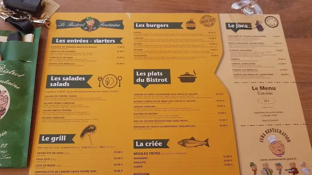 Menu_Le Bistrot de la Fontaine_Clairvaux-les-Lacs_image_1