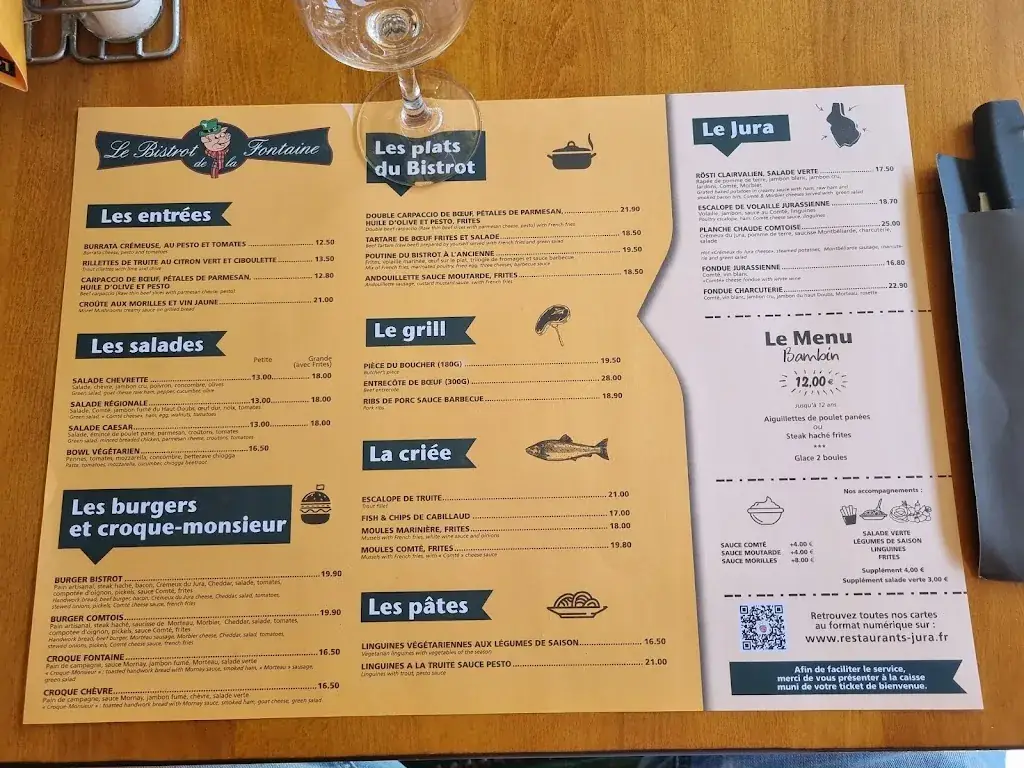 Menu_Le Bistrot de la Fontaine_Clairvaux-les-Lacs_image_3