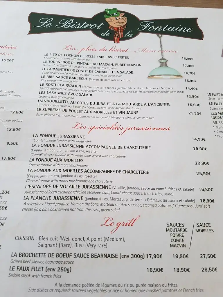 Menu_Le Bistrot de la Fontaine_Clairvaux-les-Lacs_image_4