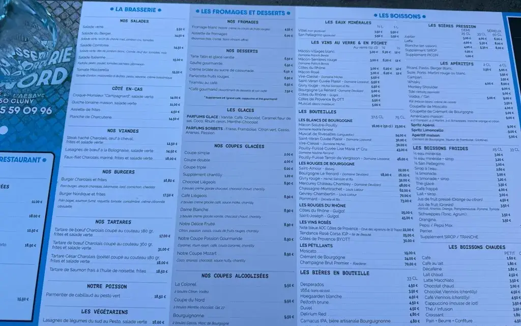 Menu_Brasserie du Nord_Cluny_image_2