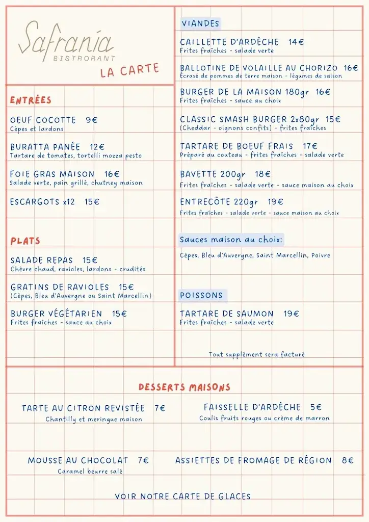 Menu_Safrania Bistrorant_Aubenas_image_1