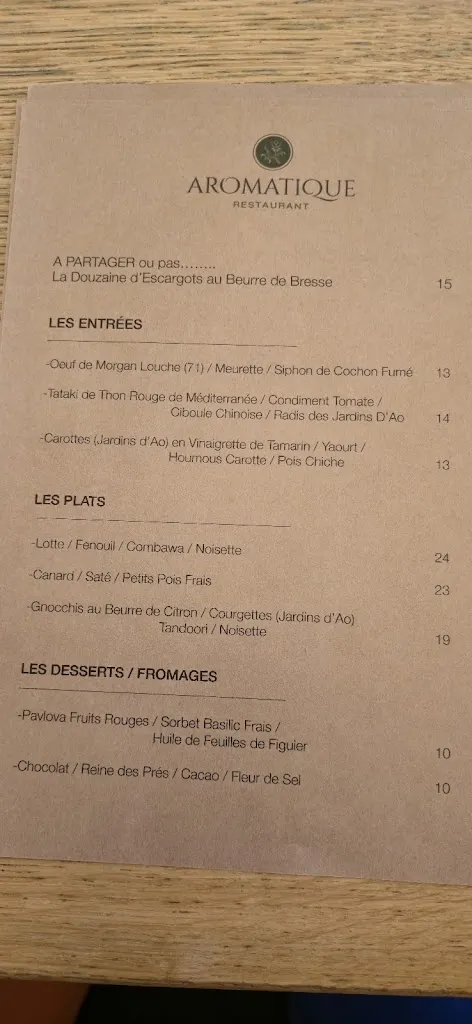 Menu_AROMATIQUE RESTAURANT_Chalon-sur-Saône_image_4