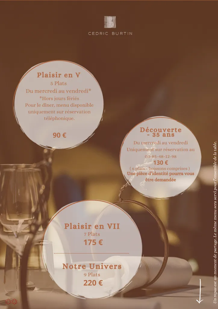 Menu_Restaurant Cédric Burtin (L'Amaryllis)_Saint-Rémy_image_2