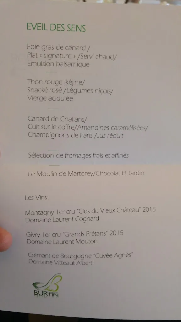 Menu_Restaurant Cédric Burtin (L'Amaryllis)_Saint-Rémy_image_4