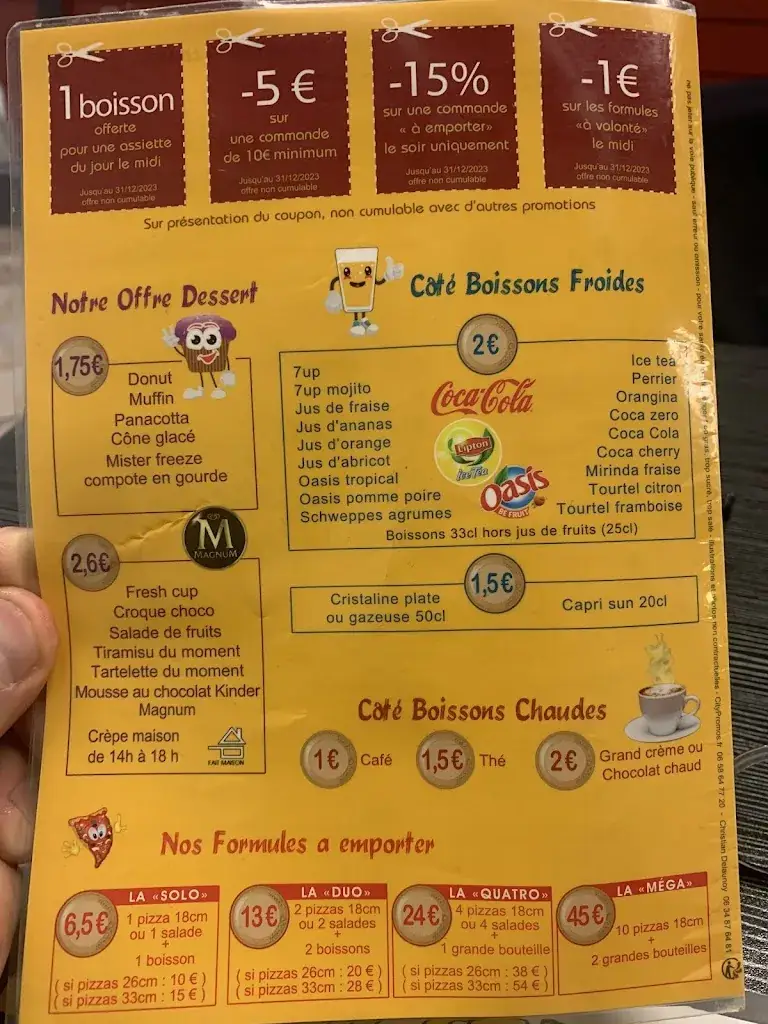 Menu_Jimmy V pizzas et salades à volonté_Chalon-sur-Saône_image_2