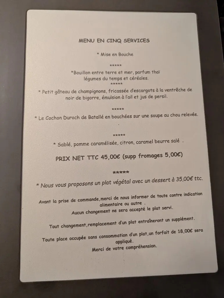 Menü_LA VILLA TARTARY_Aubenas_Bild_2