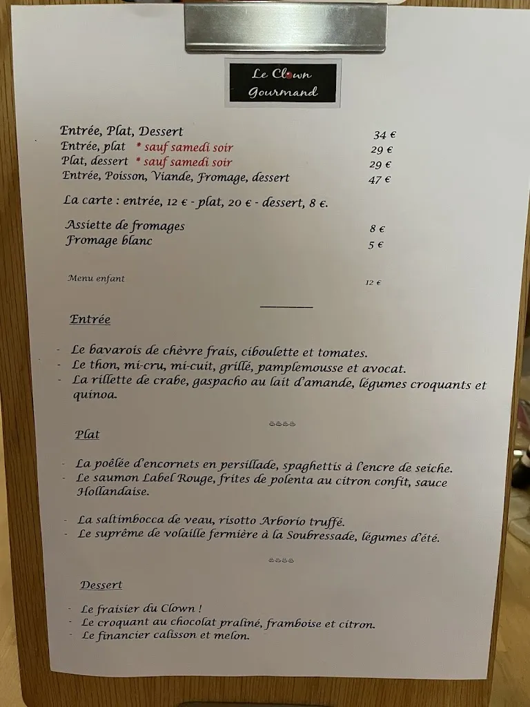 Menu_Le Clown Gourmand_Chalon-sur-Saône_immagine_3
