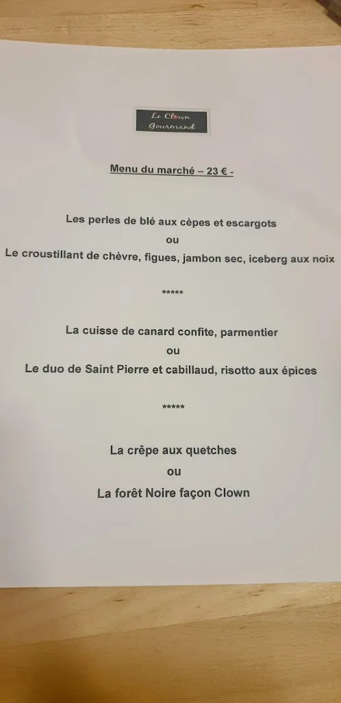 Menu_Le Clown Gourmand_Chalon-sur-Saône_immagine_4