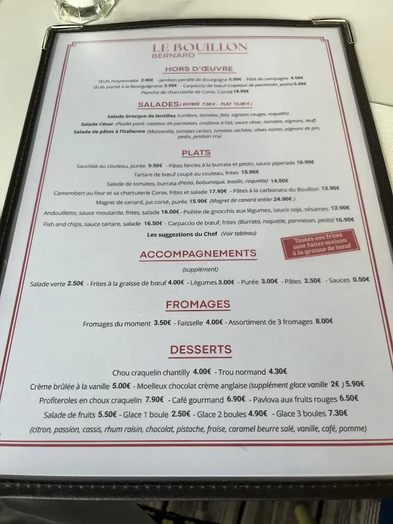 Menu_LE BOUILLON BERNARD_Chalon-sur-Saône_image_3