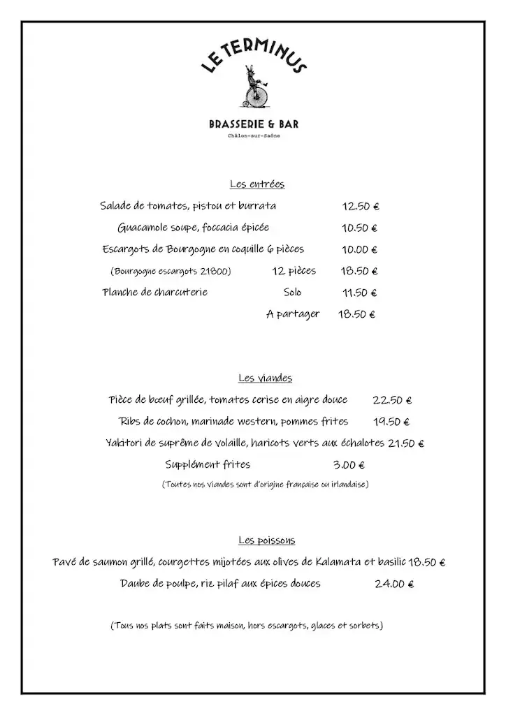 Menu_Brasserie Le Terminus_Chalon-sur-Saône_image_2