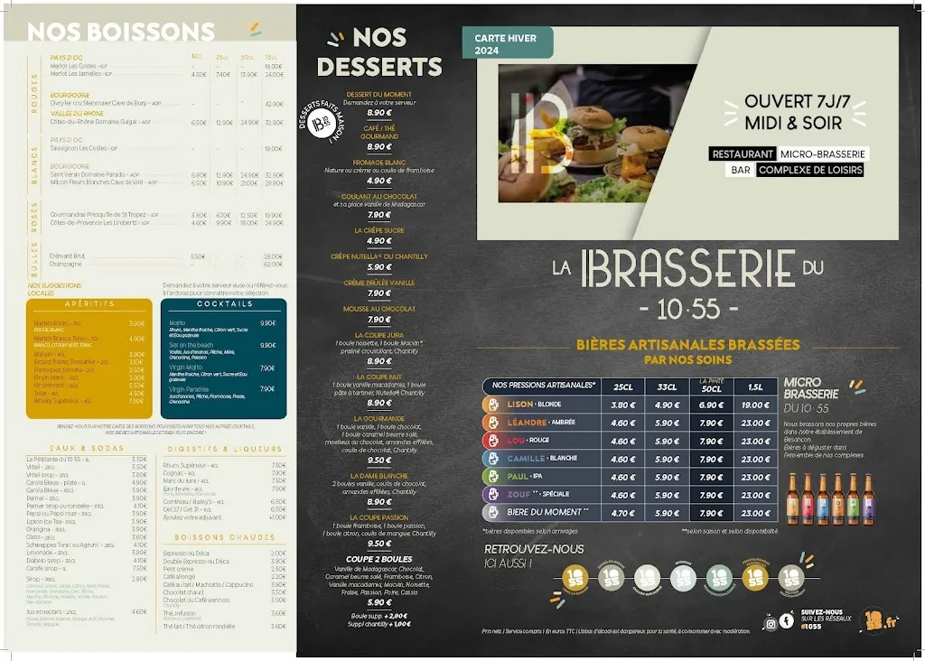 Menu_La Brasserie du 10·55 | Chalon - Restaurant, Bar, Bières Artisanales_Chalon-sur-Saône_image_1