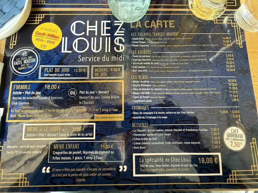 Menu_BRASSERIE CHEZ LOUIS_Chalon-sur-Saône_image_1