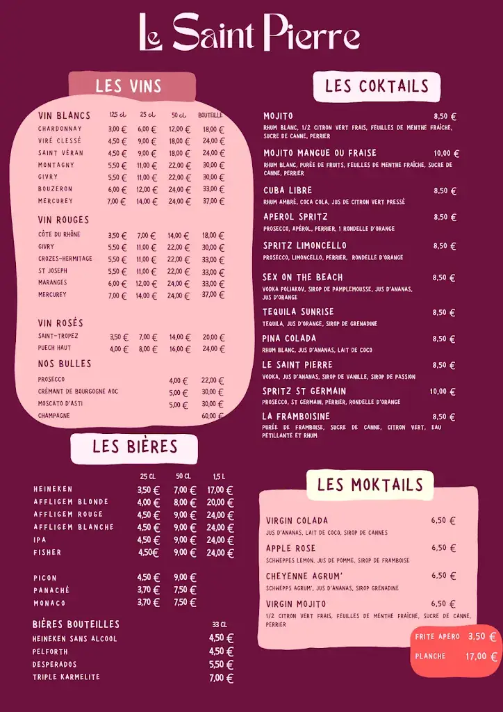 Menu_Le Saint Pierre_Chalon-sur-Saône_image_1