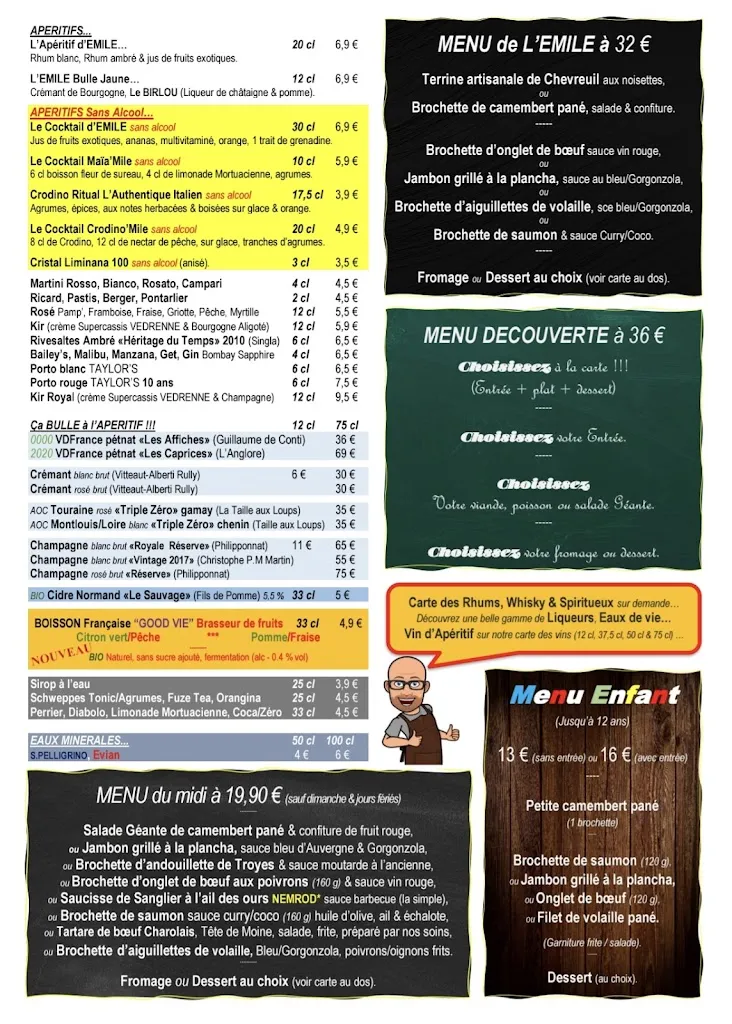 Menu_L'Émile Brochettes Chalon Sur Saone_Chalon-sur-Saône_image_2