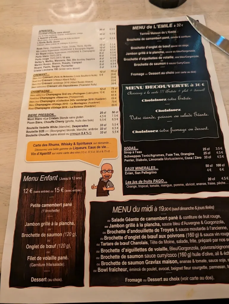 Menu_L'Émile Brochettes Chalon Sur Saone_Chalon-sur-Saône_image_4
