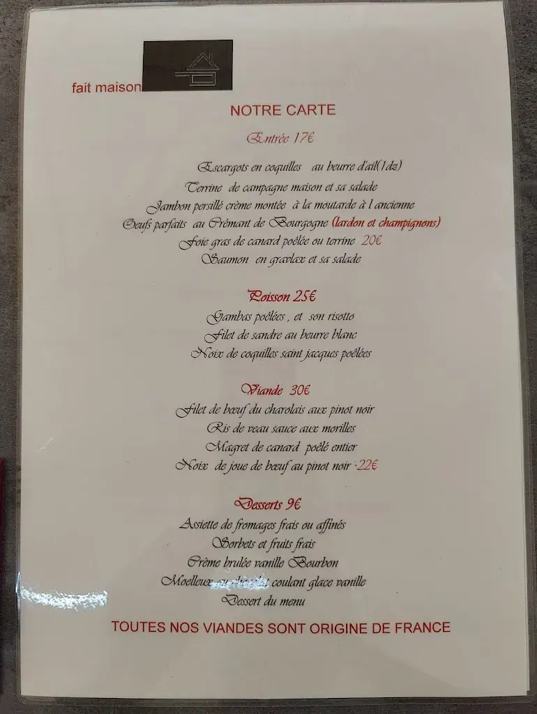 Menu_Auberge du vieux pressoir_Chenôve_image_2