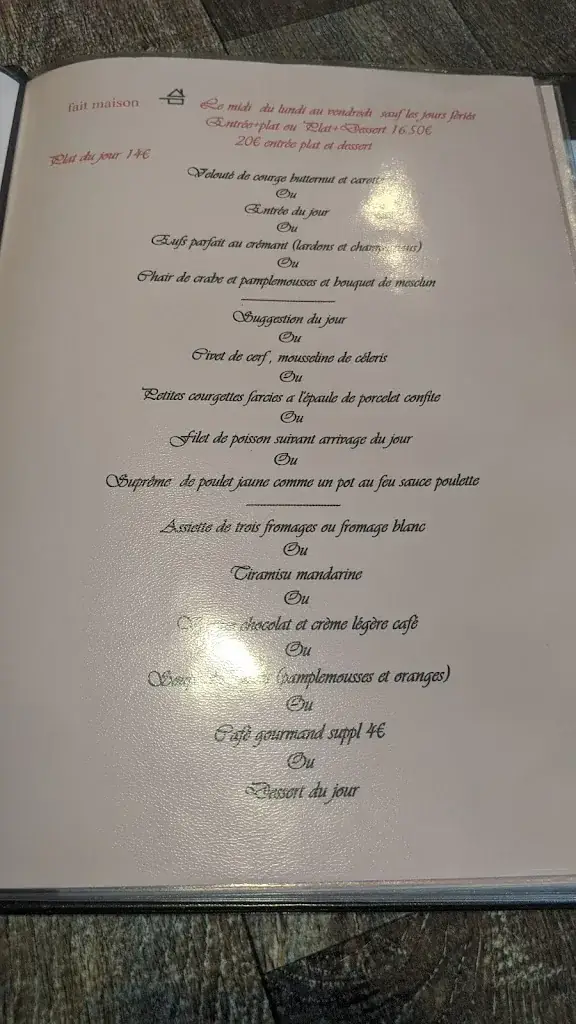 Menu_Auberge du vieux pressoir_Chenôve_image_4