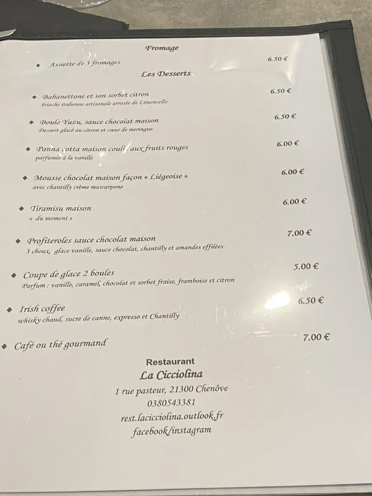 Menu_La Cicciolina_Chenôve_image_4