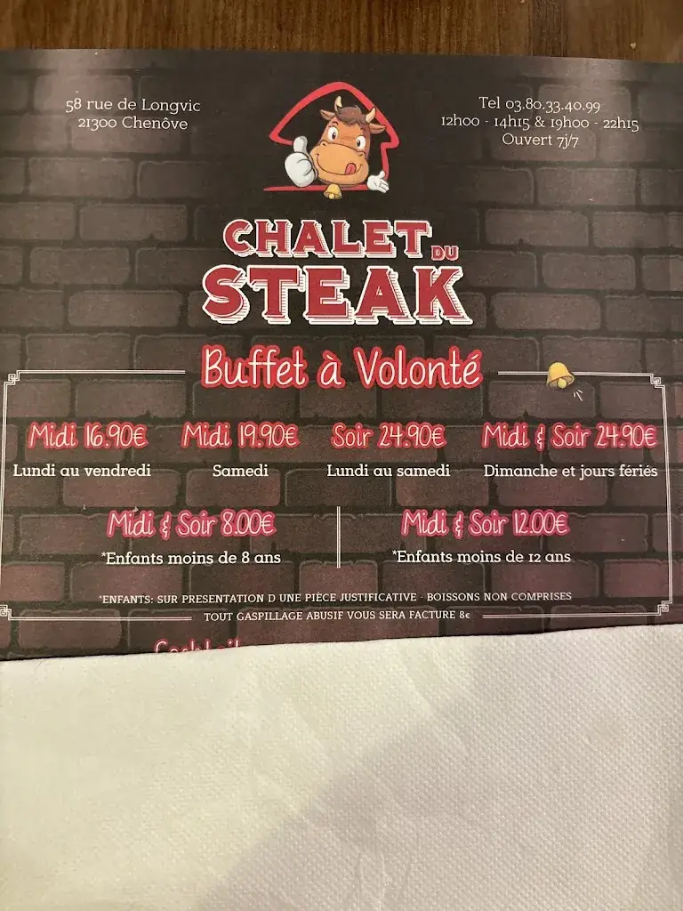 Menu_Chalet du Steak_Chenôve_image_2