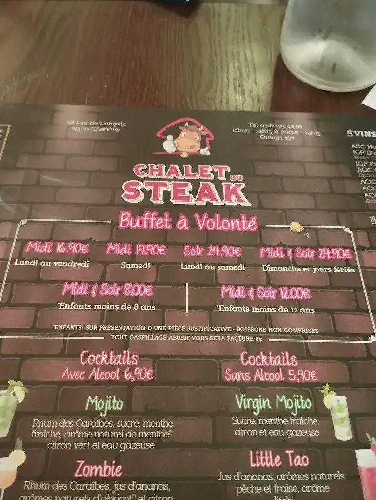 Menu_Chalet du Steak_Chenôve_image_3