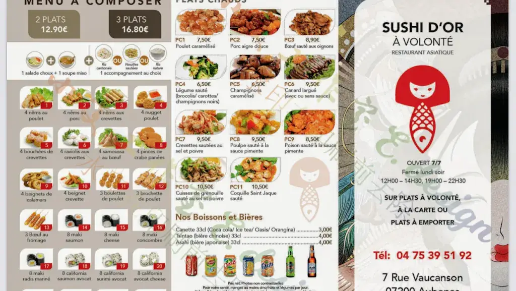 Menu_Restaurant asiatique Sushi d'or à volonté_Aubenas_image_2