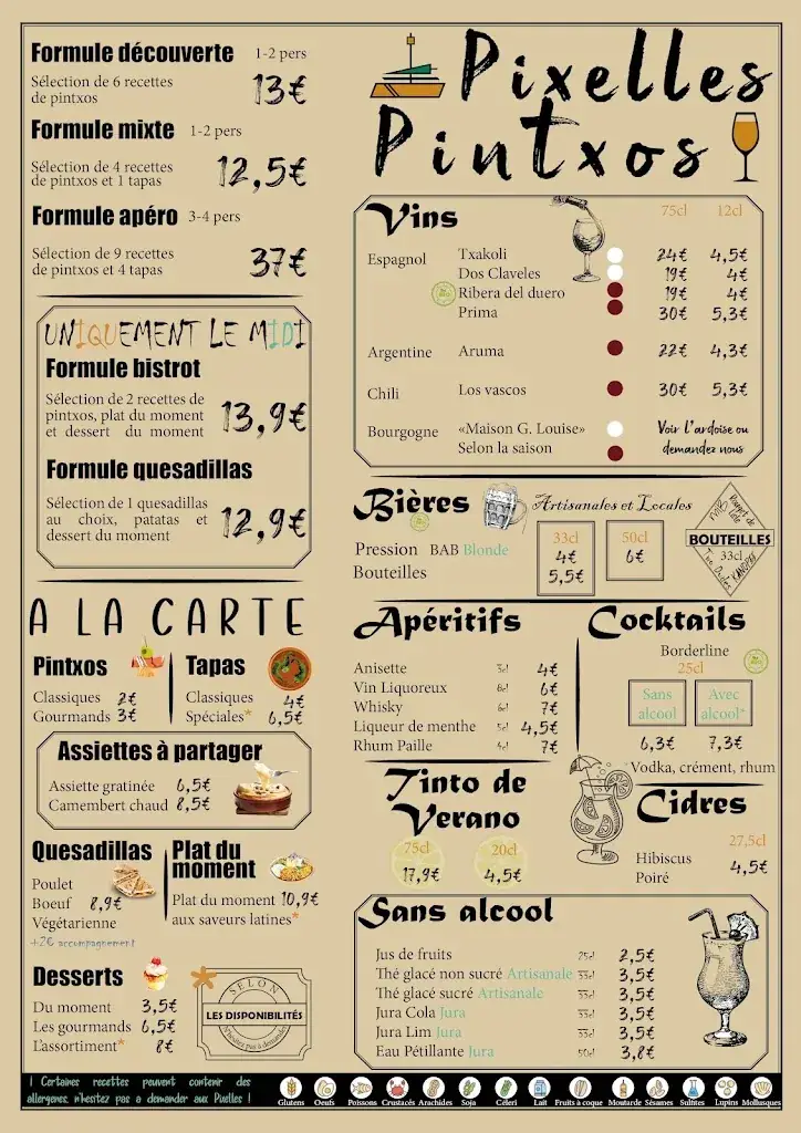 Menu_Pixelles Pintxos_Chalon-sur-Saône_image_1