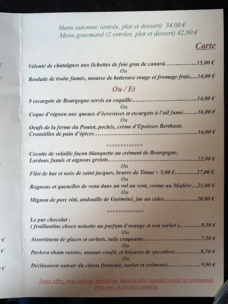 Menu_La Table du Rocher_Marsannay-la-Côte_immagine_2