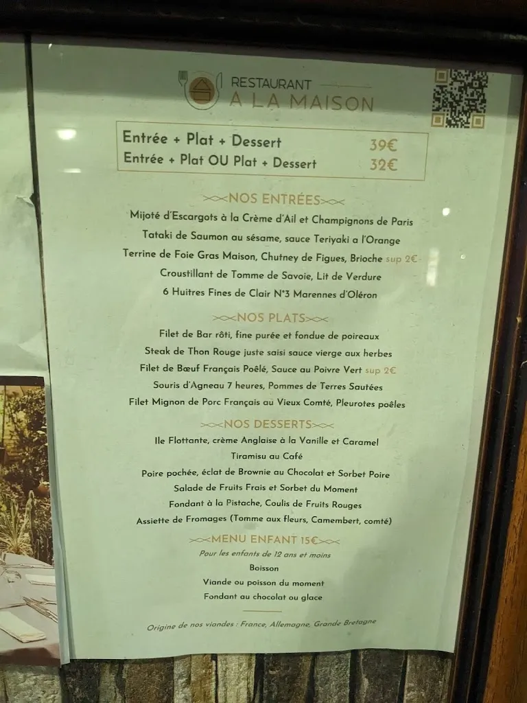Menu_Restaurant a la Maison._Champigny-sur-Marne_image_3