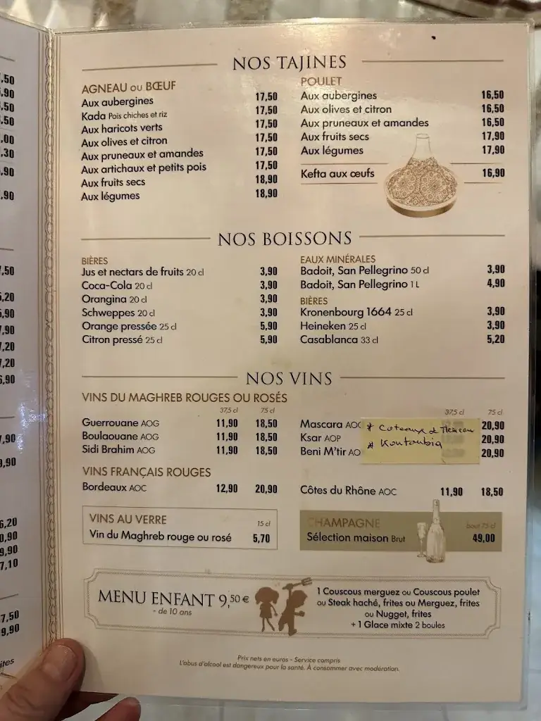 Menu_Restaurant Le Maroc_Champigny-sur-Marne_image_2