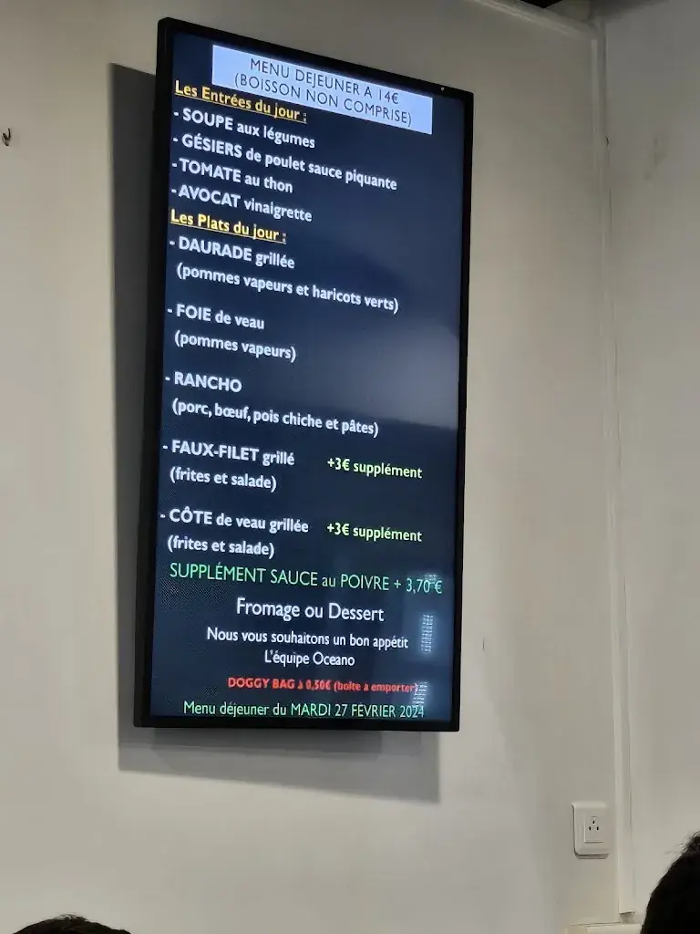 Menu_O OCEANO_Champigny-sur-Marne_image_1
