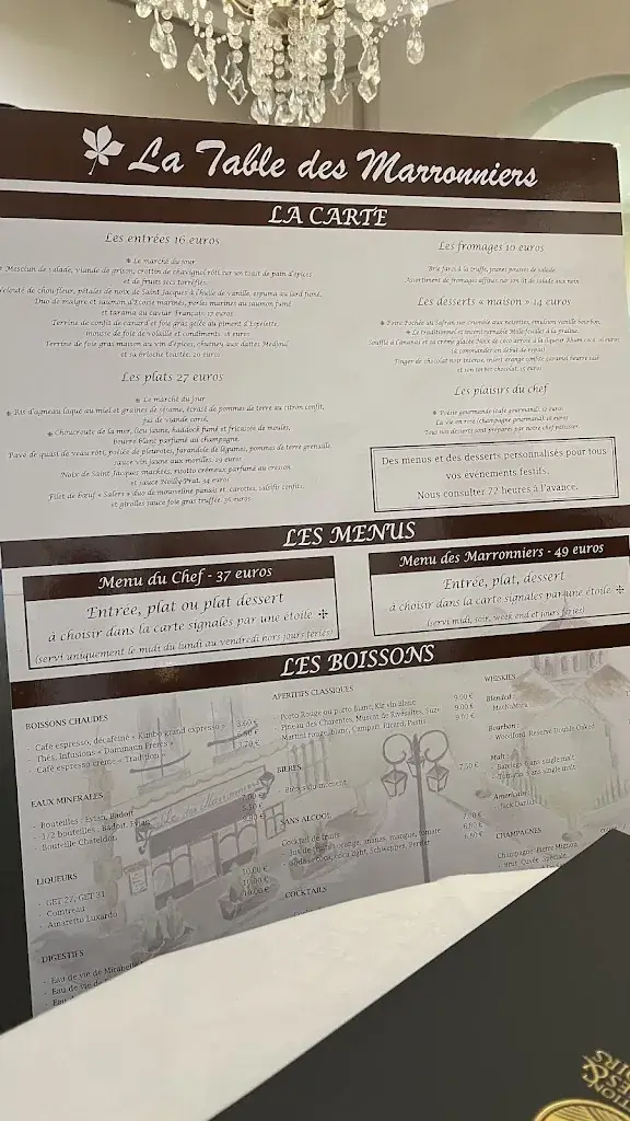 Menu_La Table des Marronniers_Saint-Maur-des-Fossés_image_1