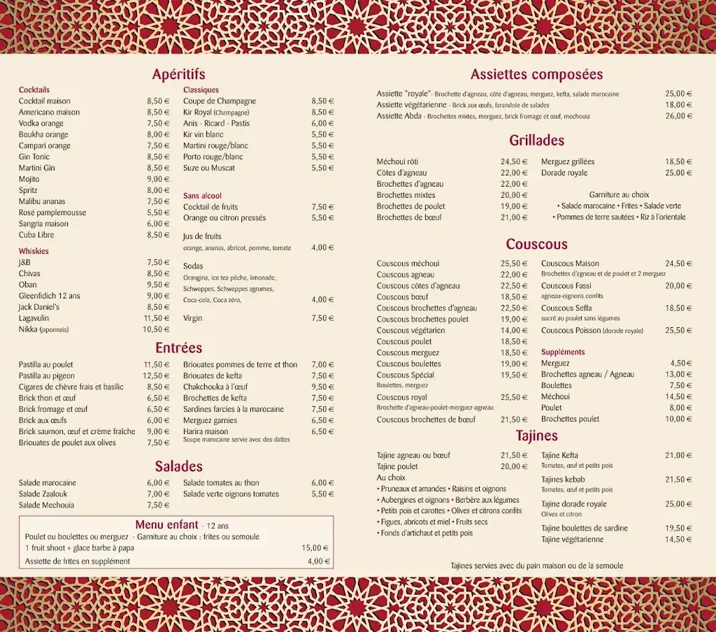 Menu_Chez Abda_Perreux-sur-Marne_immagine_1