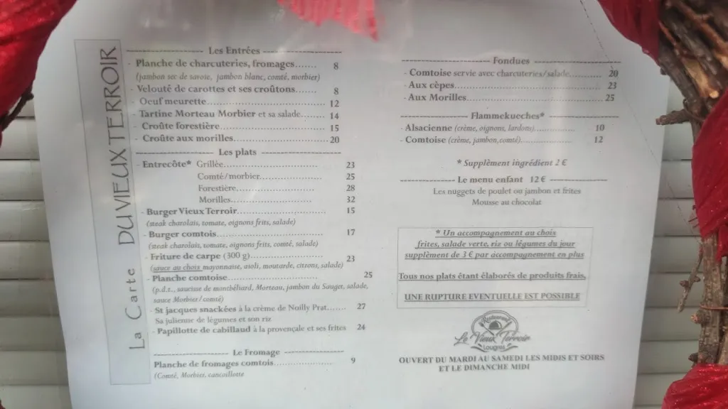 Menu_Restaurant Le Vieux Terroir_Lougres_image_4