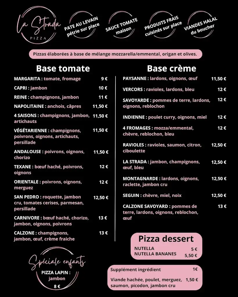 Pizzeria La STRADA_Aubenas_menu_image_1