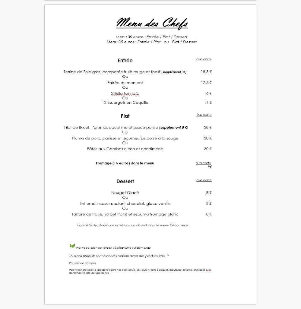 Menu_Domaine de la Roche - Le Restaurant_Clénay_image_4